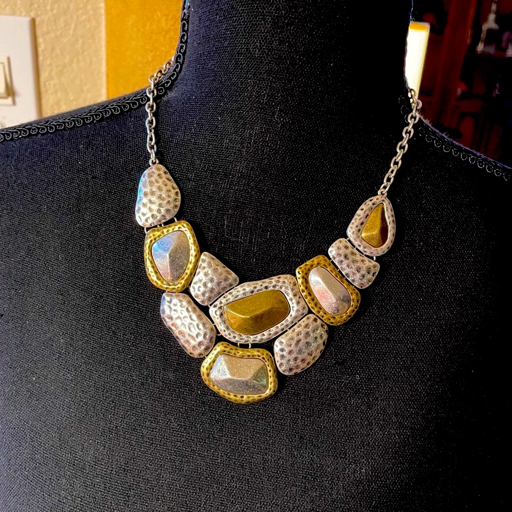 Ladies Silver  Gold Necklace